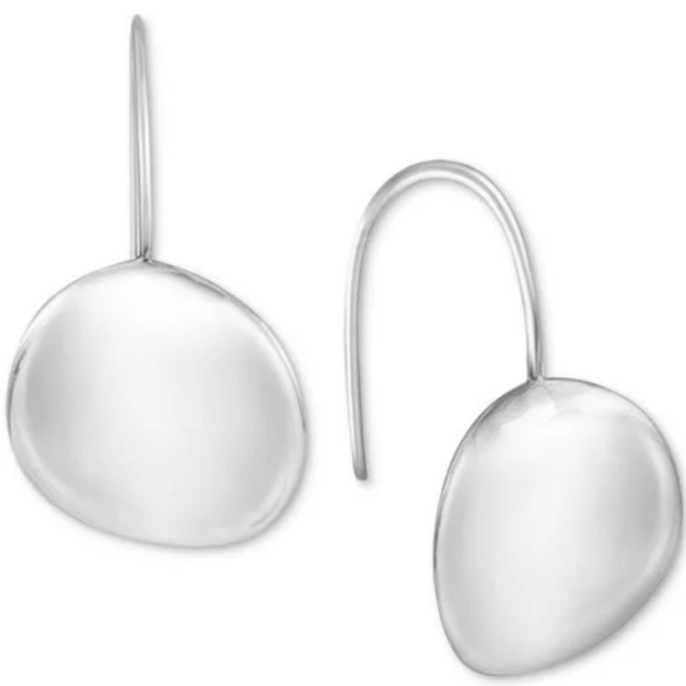 Argento Vivo Polished Disc Drop Earrings